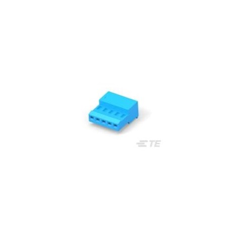 Te Connectivity Board Connector, 5 Contact(S), 1 Row(S), Female, 0.1 Inch Pitch, Idc Terminal, Locking, Blue 3-641239-5